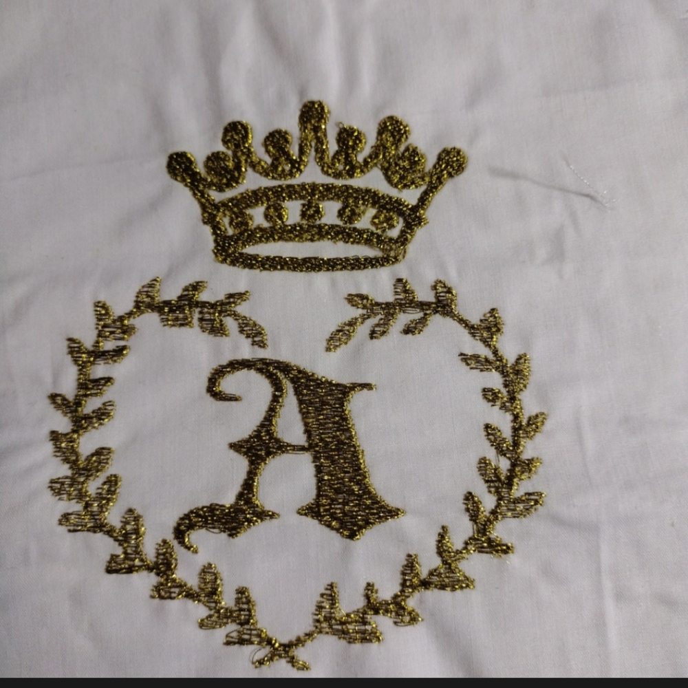 Embroidery Initial in a Heart Clouth